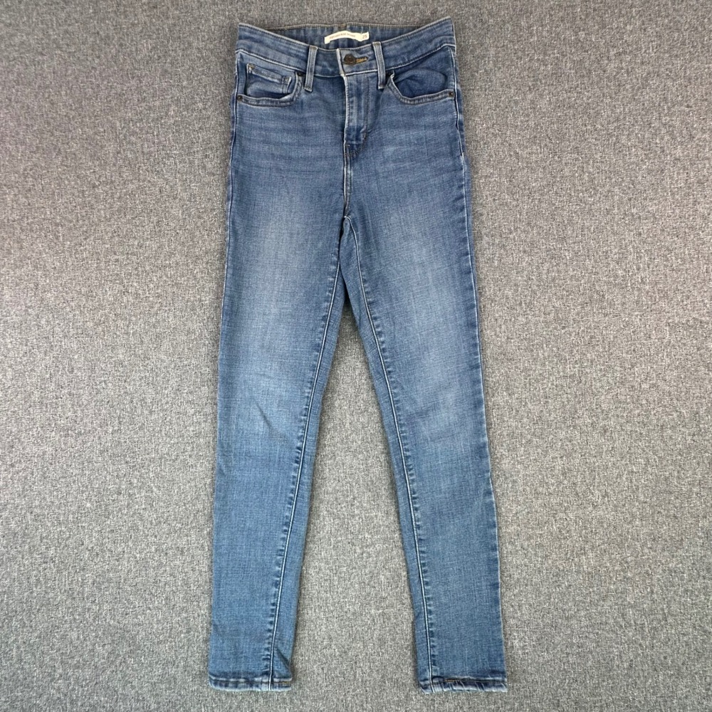 Levi's Jeans Womens 25 721 High Rise Skinny Blue Stretch Denim